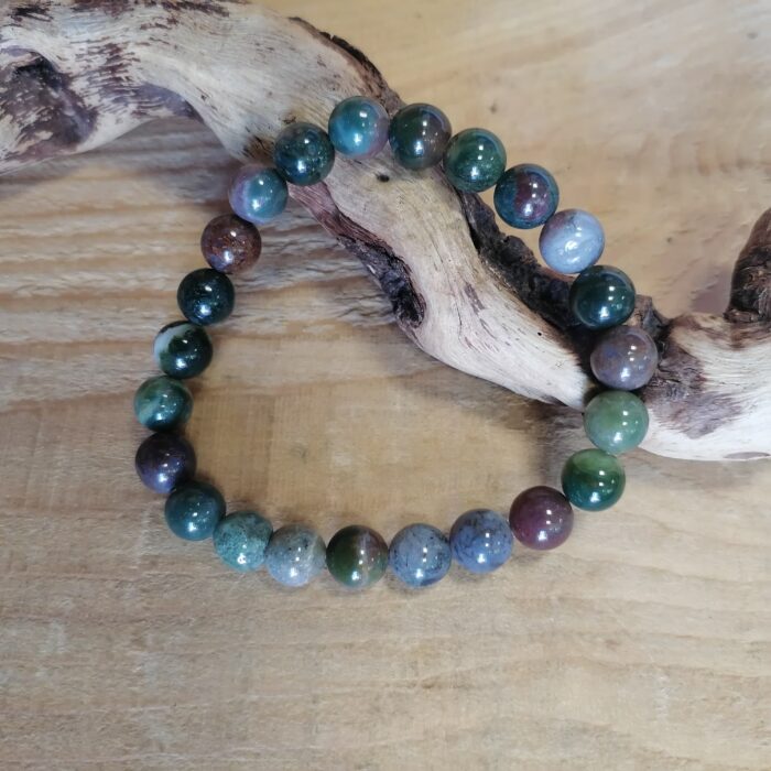 Bracelet en pierre mousse agate